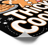 Santa Likes Thick Cookies Funny Adult Humor Ginger Poster (Ecke)