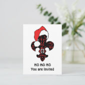 Santa Lilie (rot) Einladung (Stehend Vorderseite)