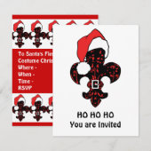 Santa Lilie (rot) Einladung (Vorne/Hinten)