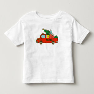 Santa LKW Seitenansicht Frohe Weihnachten Kleinkind T-shirt