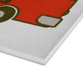 Santa LKW Seitenansicht Frohe Weihnachten Schneidebrett (Ecke)