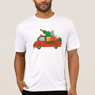 Santa LKW Seitenansicht Frohe Weihnachten T-Shirt