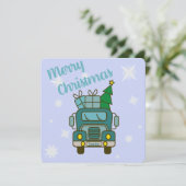 Santa LKW Vorderansicht Frohe Weihnachten (Stehend Vorderseite)
