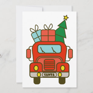 Santa LKW Vorderansicht Frohe Weihnachten
