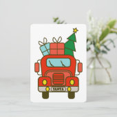 Santa LKW Vorderansicht Frohe Weihnachten (Stehend Vorderseite)