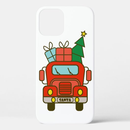 Santa LKW Vorderansicht Frohe Weihnachten Case-Mate iPhone Hülle (Rückseite)