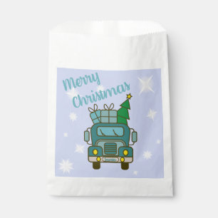 Santa LKW Vorderansicht Frohe Weihnachten Geschenktütchen