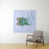 Santa LKW Vorderansicht Frohe Weihnachten Wandteppich (Beispiel (Horizontal))