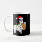 Santa Llama Xmas Funny Llama Sloth Christmas Kaffeetasse (Links)