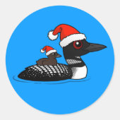 Santa Loon Runder Aufkleber (Vorderseite)