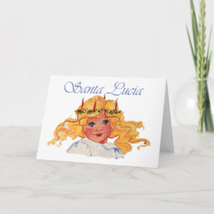 Santa Lucia Card mit Sentiment Karte