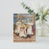 Santa Lucia und Weihnachtsgrüße Feiertagspostkarte (Stehend Vorderseite)