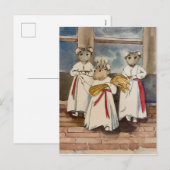 Santa Lucia und Weihnachtsgrüße Feiertagspostkarte (Vorne/Hinten)