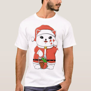 Santa Lucky Cat T-Shirt