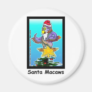 Santa Macaws Lustige Weihnachtsgeschenke & T-Shirt Magnet