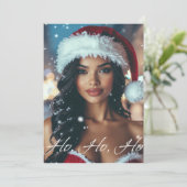 Santa Mädchen - Ho Ho Ho - Weihnachten (Stehend Vorderseite)