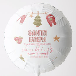 Santa Mädchen Junge Feiertag Baby Shower   Ballon