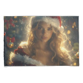 Santa Mädchen Kissenbezug (Vorderseite-Rechts)