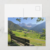 Santa Maddalena Dolomiten Postkarte (Vorne/Hinten)