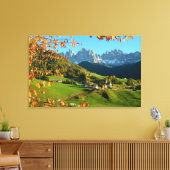 Santa Maddalena im Herbst auf Leinwand drucken (Insitu (Wohnzimmer))