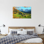 Santa Maddalena im Herbst auf Leinwand drucken (Insitu (Schlafzimmer))
