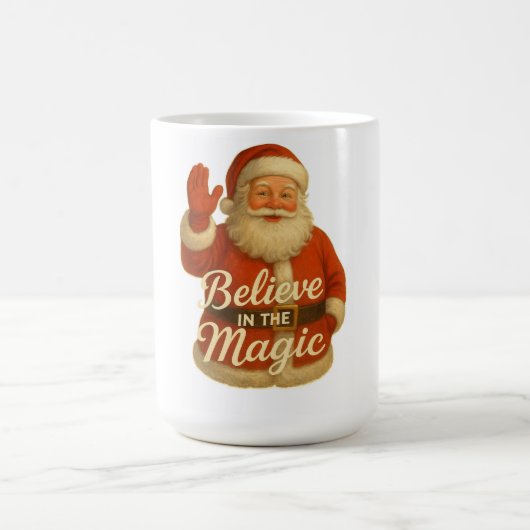 SANTA MAGIC-BELIEVE IN MAGIC T-Shirt Kaffeetasse (Mittel)