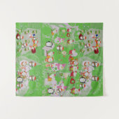 Santa Magical Green New Jahre Wandteppich (Vorderseite (Horizontal))