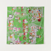 Santa Magical Green New Jahre Wandteppich (Vorderseite (Horizontal))