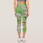 Santa Magical Green New Year Capri Leggings (Rückseite)