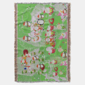 Santa Magical Green New Year Decke (Vorderseite Vertikal)