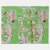 Santa Magical Green New Year  Fleecedecke (Vorderseite (Horizontal))