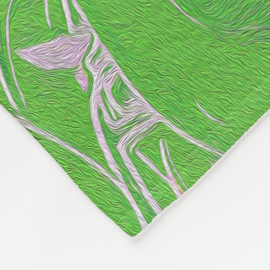 Santa Magical Green New Year  Fleecedecke (Ecke)