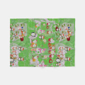 Santa Magical Green New Year  Fleecedecke (Vorderseite (Horizontal))