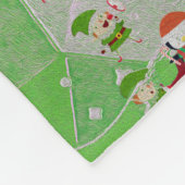 Santa Magical Green New Year Fleecedecke (Ecke)