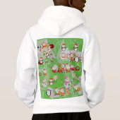 Santa Magical Green New Year Hoodie (Rückseite)