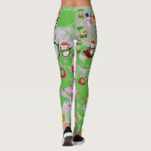 Santa Magical Green New Year  Leggings (Rückseite)