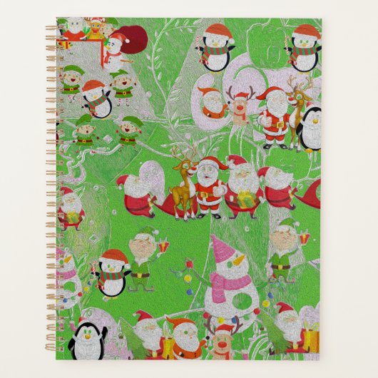 Santa Magical Green New Year Planer (Vorderseite)