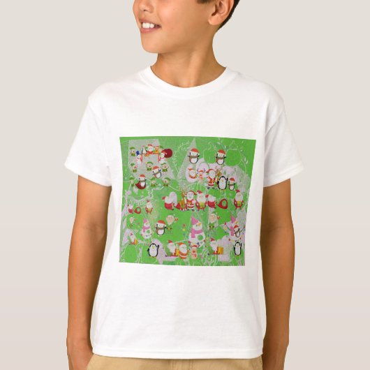 Santa Magical Green New Year T-Shirt (Vorderseite)