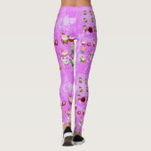 Santa Magical Pink New Jahre Leggings (Rückseite)
