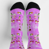 Santa Magical Pink New Jahre Socken (Oben)