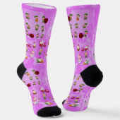 Santa Magical Pink New Jahre Socken (Gewinkelt)