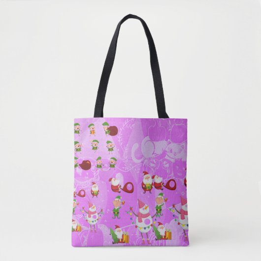 Santa Magical Pink New Jahre Tasche (Vorderseite)