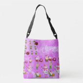 Santa Magical Pink New Year Tragetaschen Mit Langen Trägern (Rückseite)