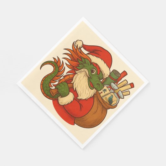 Santa Mahj! Feiertagsservietten Serviette (Ecke)