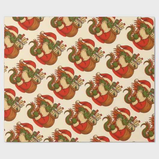 Santa Mahj Geschenkverpackung Geschenkpapier (Flach)