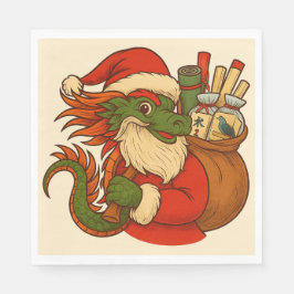 Santa Mahj! Holiday Napkins Serviette