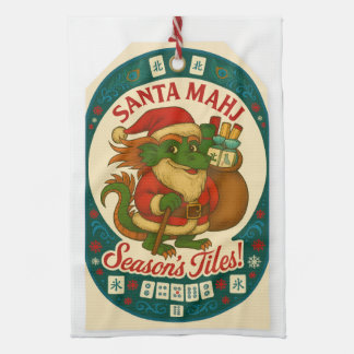 Santa Mahj Kitchen Towel Geschirrtuch