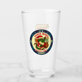 Santa Mahj Knows Your List! Pint Glass Glas