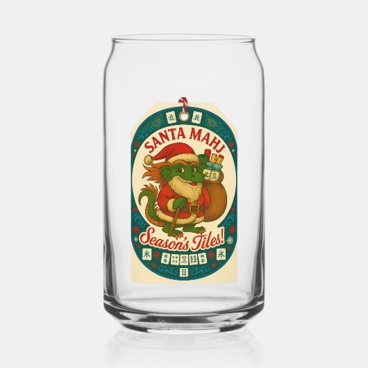 Santa Mahj Pintglas - Prost! Dosenglas (Vorderseite)