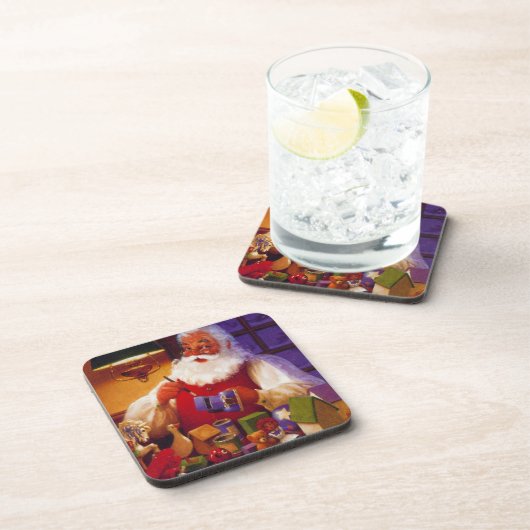 Santa Making Toys Set von Cork Untersetzer (Rechte Seite)